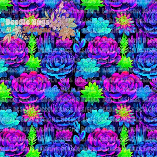 Neon Succulents
