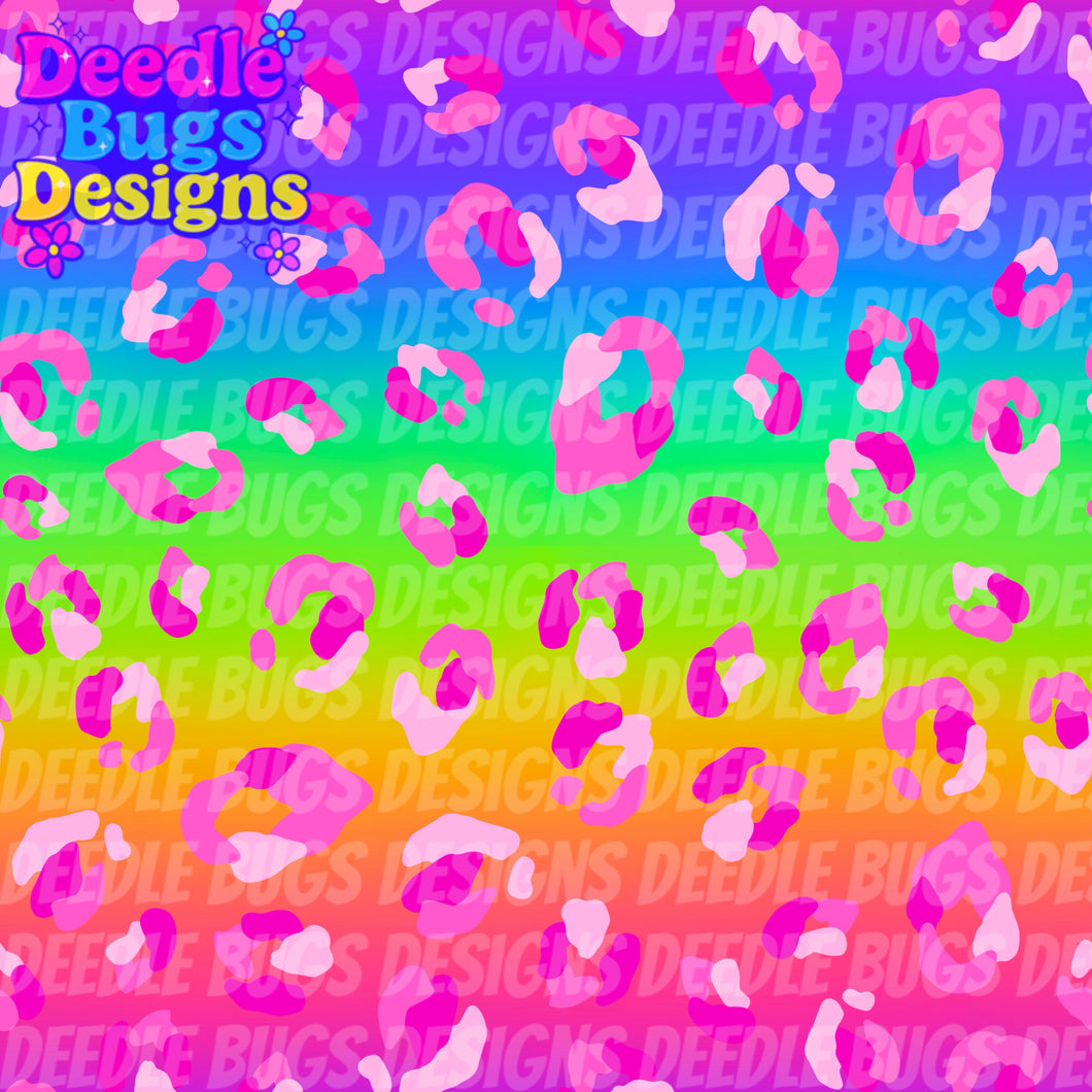Pink Rainbow Leopard