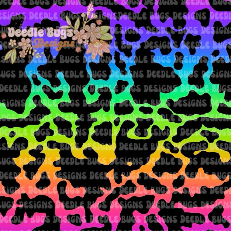 Neon Rainbow Tortoise Shell