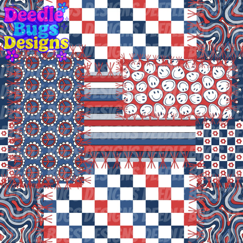 Muted 4th of July Patchwork