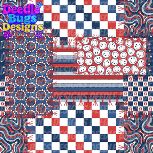 Muted 4th of July Patchwork
