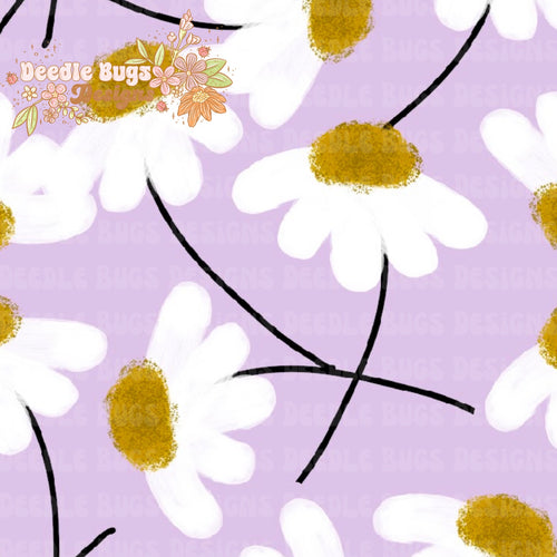 Sketchy Daisies Purple