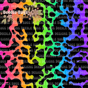Neon Rainbow Tortoise Shell