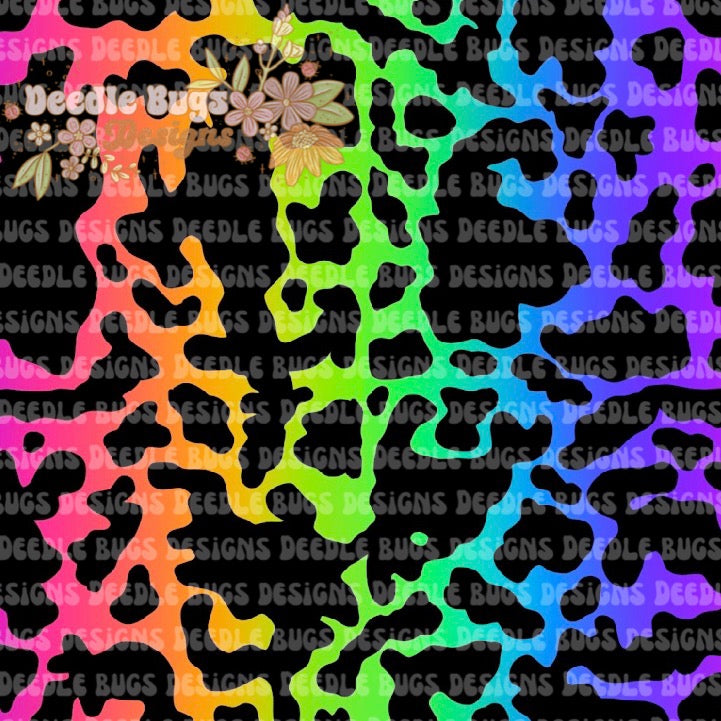 Neon Rainbow Tortoise Shell