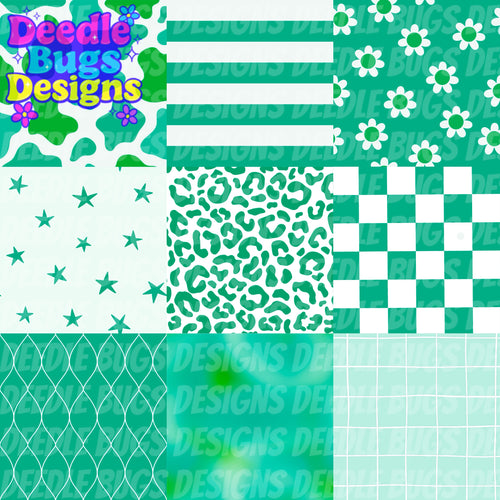 Teal Patchwork
