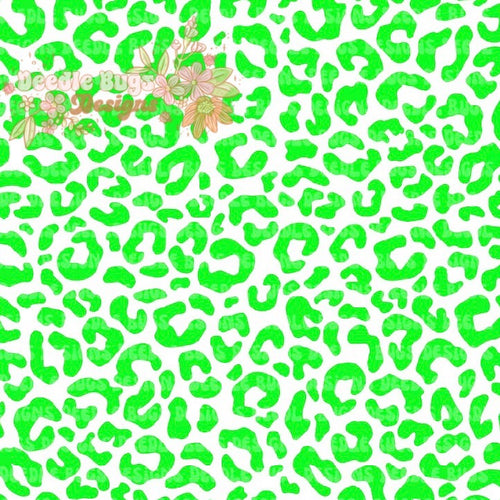 Neon Green Cheetah Print