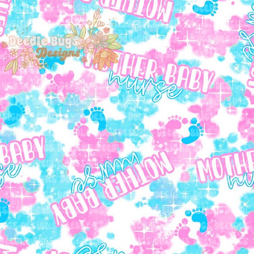 Mother Baby Nurse Tie Dye