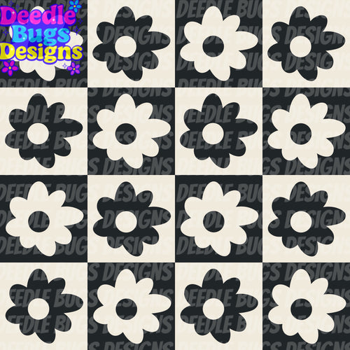 B&W Floral