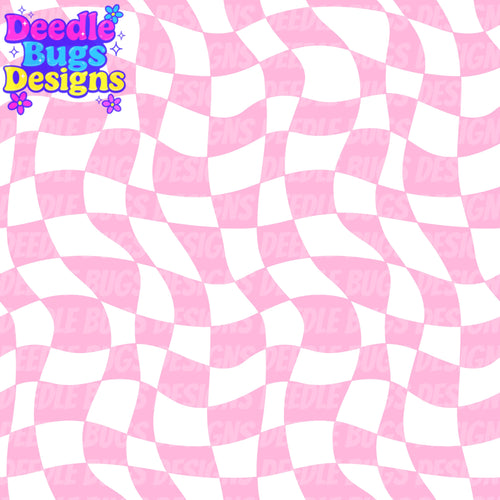 Pink Wavy Check