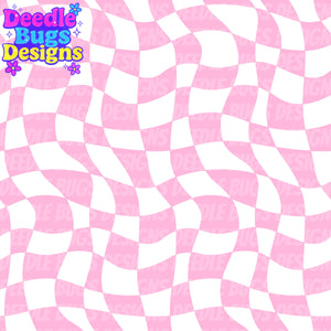 Pink Wavy Check