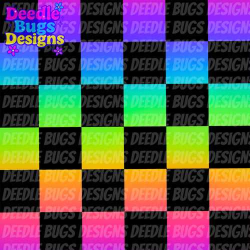 Neon Ombré Checkered
