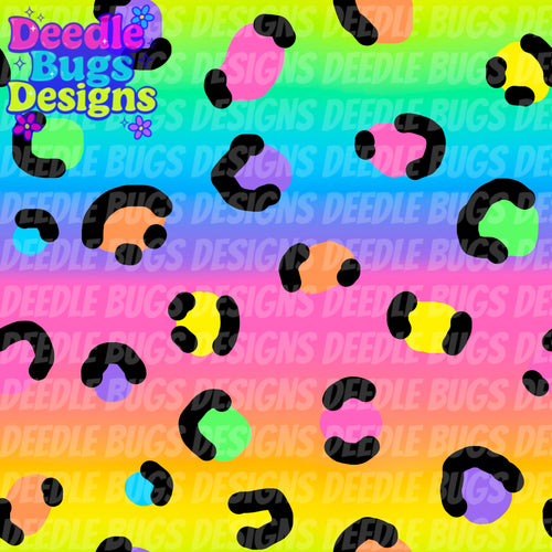 Rainbow Cheetah Print