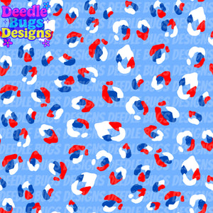 Patriotic Leopard Print