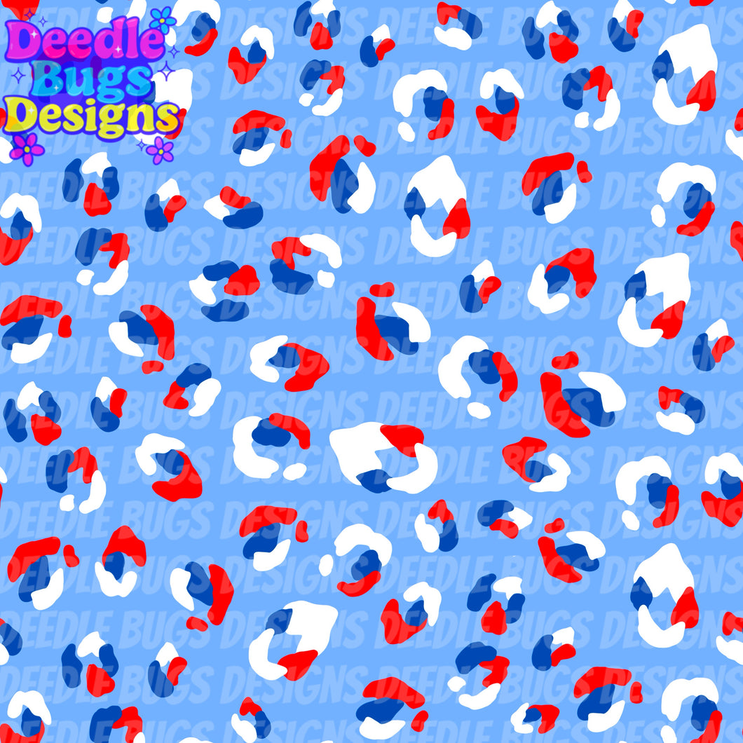 Patriotic Leopard Print