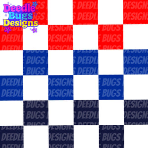 Red, Blue, Black Checkered