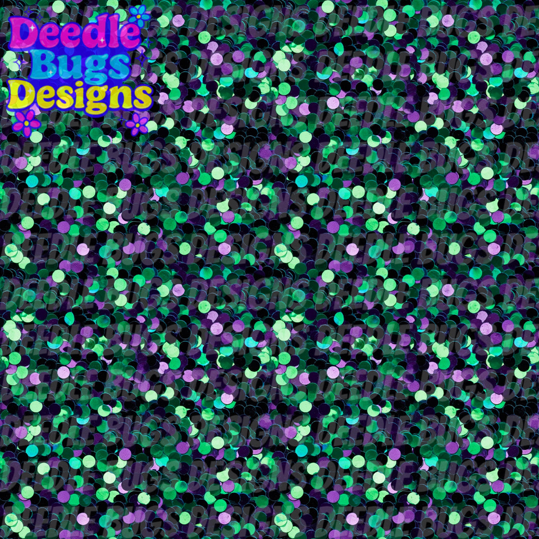 Black, Green, & Purple Sequins