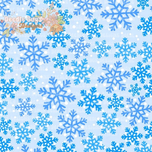 Snowflakes Blue