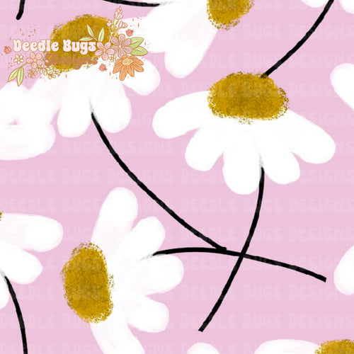 Sketchy Daisies Pink