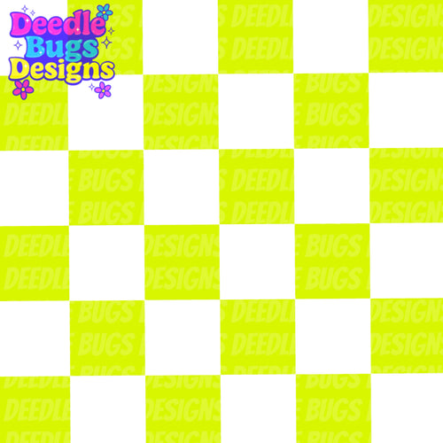 Neon Yellow Checkered