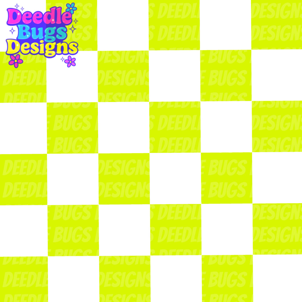 Neon Yellow Checkered