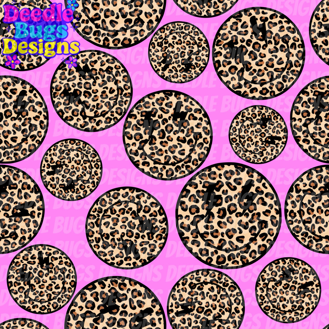 Cheetah Print Happy Faces