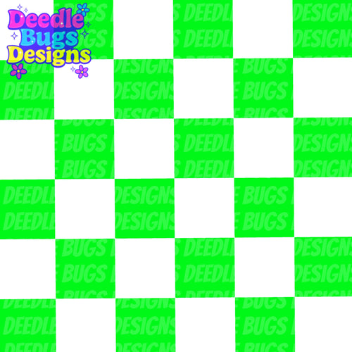 Neon Green Checkered