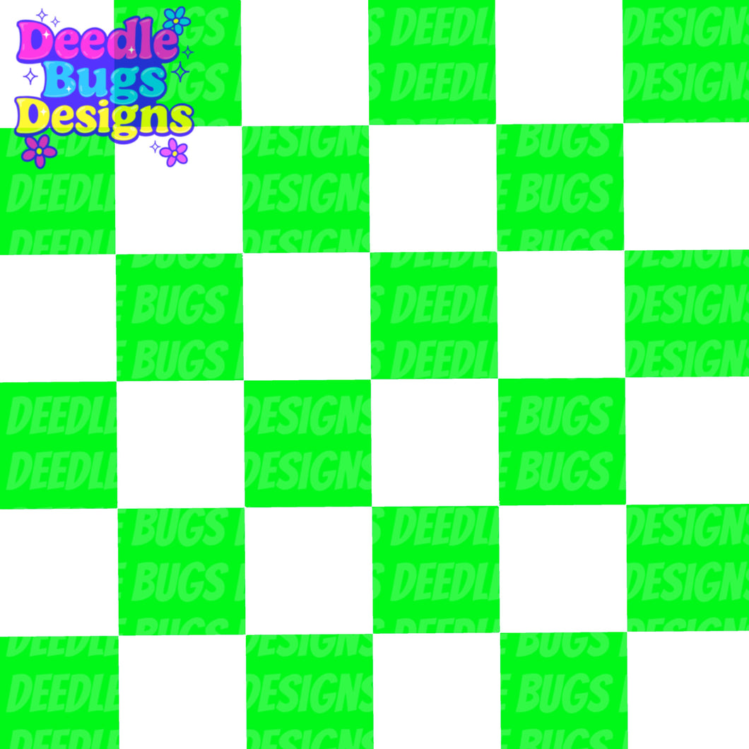 Neon Green Checkered
