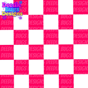 Neon Pink Checkered