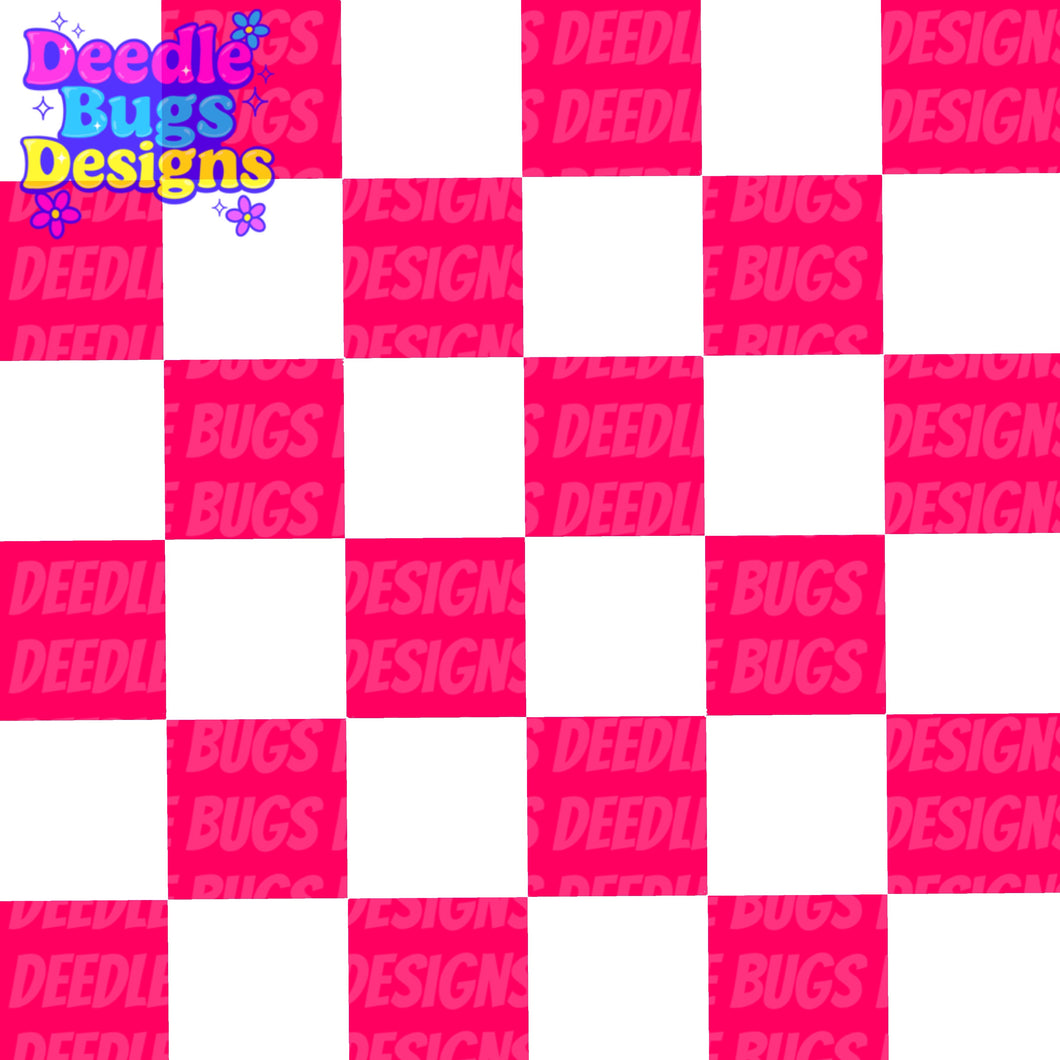 Neon Pink Checkered