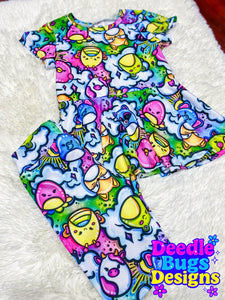 Mystery Peplum & Bottoms Set