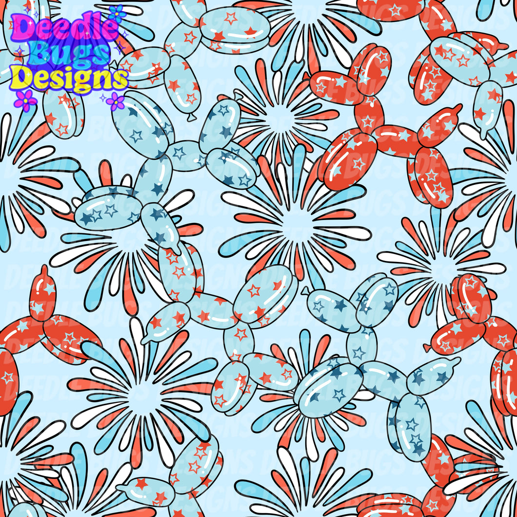 Patriotic Balloon Dogs