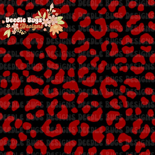 Black & Red Leopard