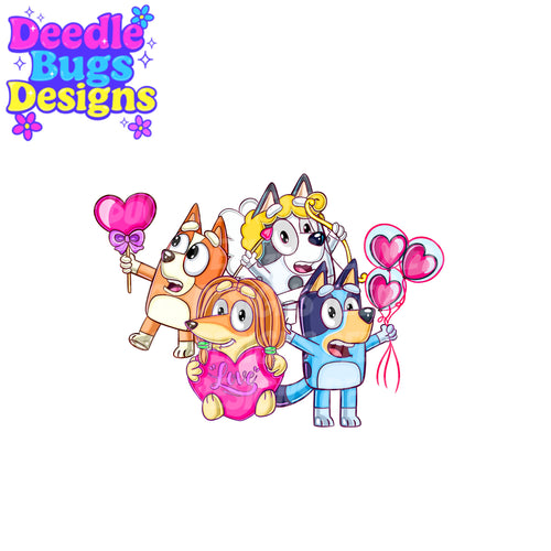 Heeler Valentines PNG