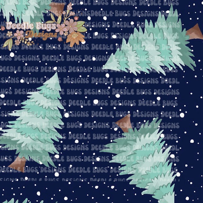 Navy Blue Christmas Tree