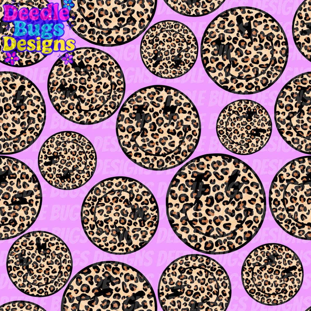 Cheetah Print Happy Faces