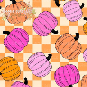 Orange Checkered Pumpkins