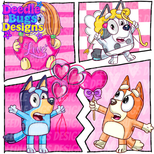 Heeler Valentines PNG