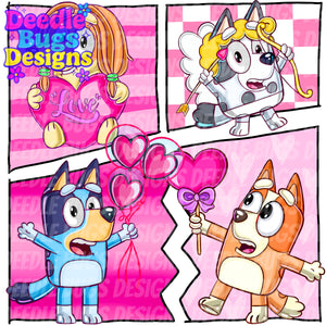 Heeler Valentines PNG
