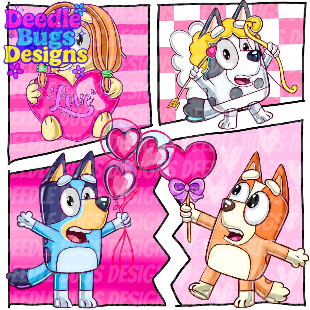 Heeler Valentines PNG