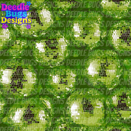 Green Disco Balls