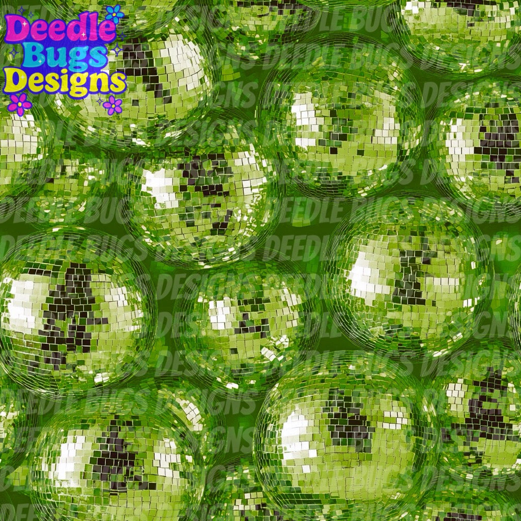 Green Disco Balls