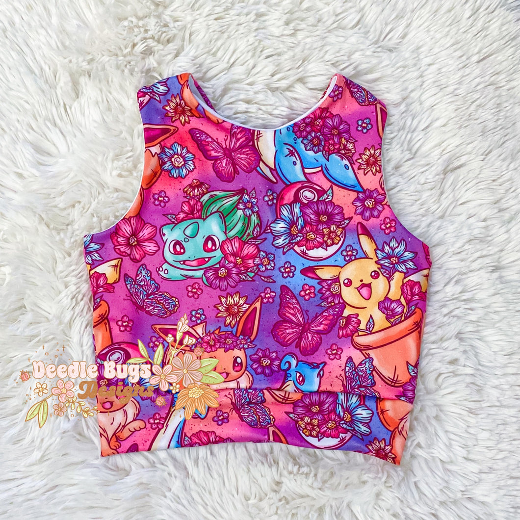 4/5T Poke Floral Racerback Tank