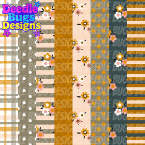 Boho Floral Stripe