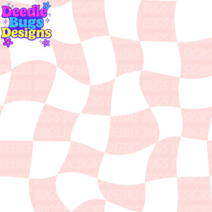 Wavy Pink Checkers