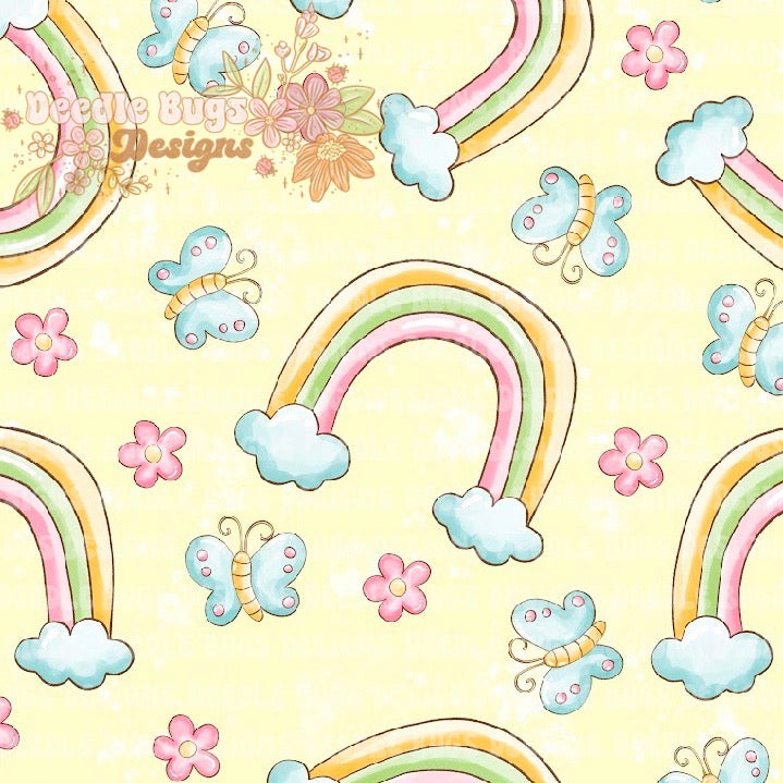 Rainbows & Butterflies Yellow