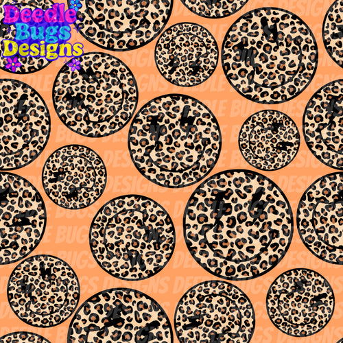 Cheetah Print Happy Faces
