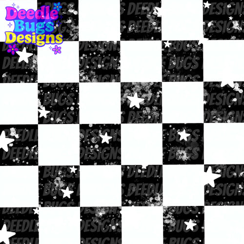 Black Checkered Stars