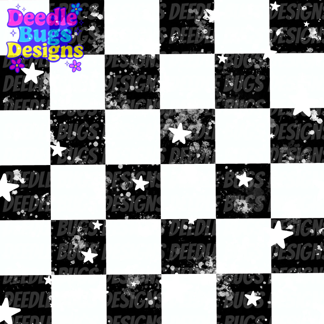 Black Checkered Stars