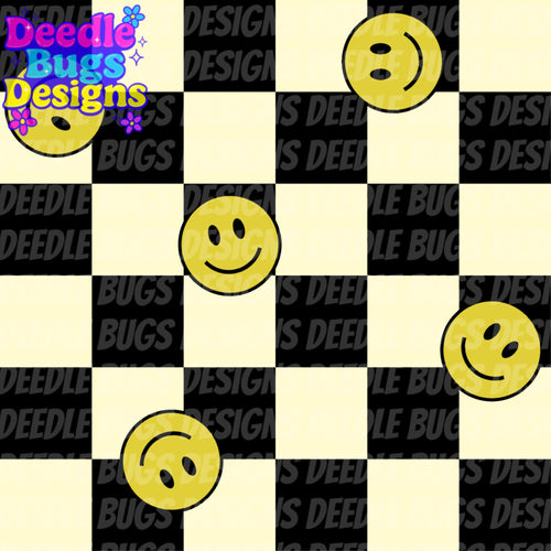 Checkered Happy Faces