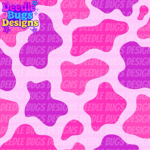 Pink Cow Print
